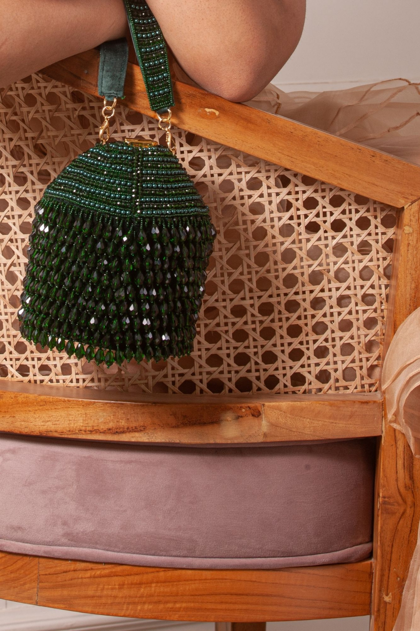 Green Starry Roohi Bucket Bag