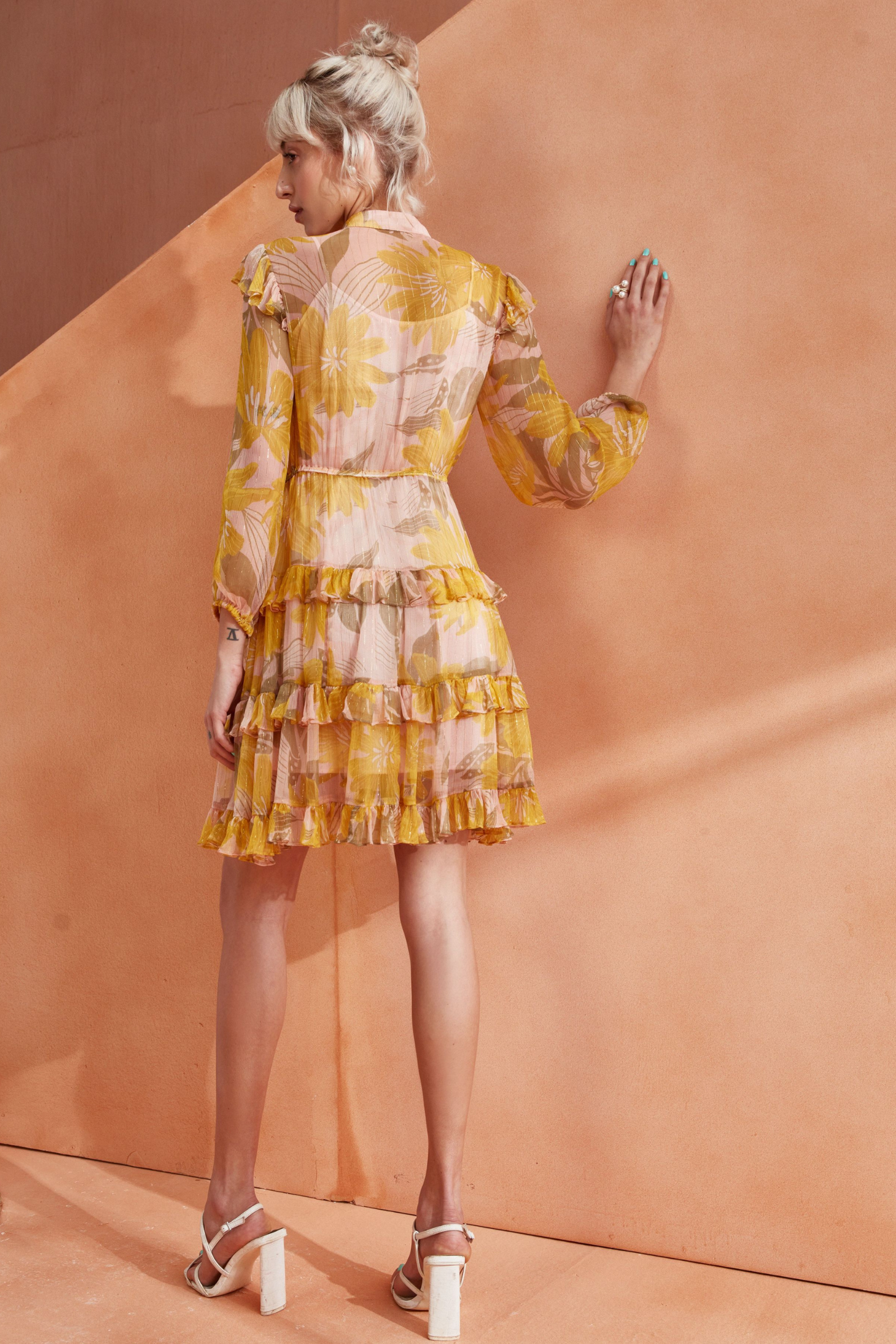 Harper Ruffle Dress (Amber)