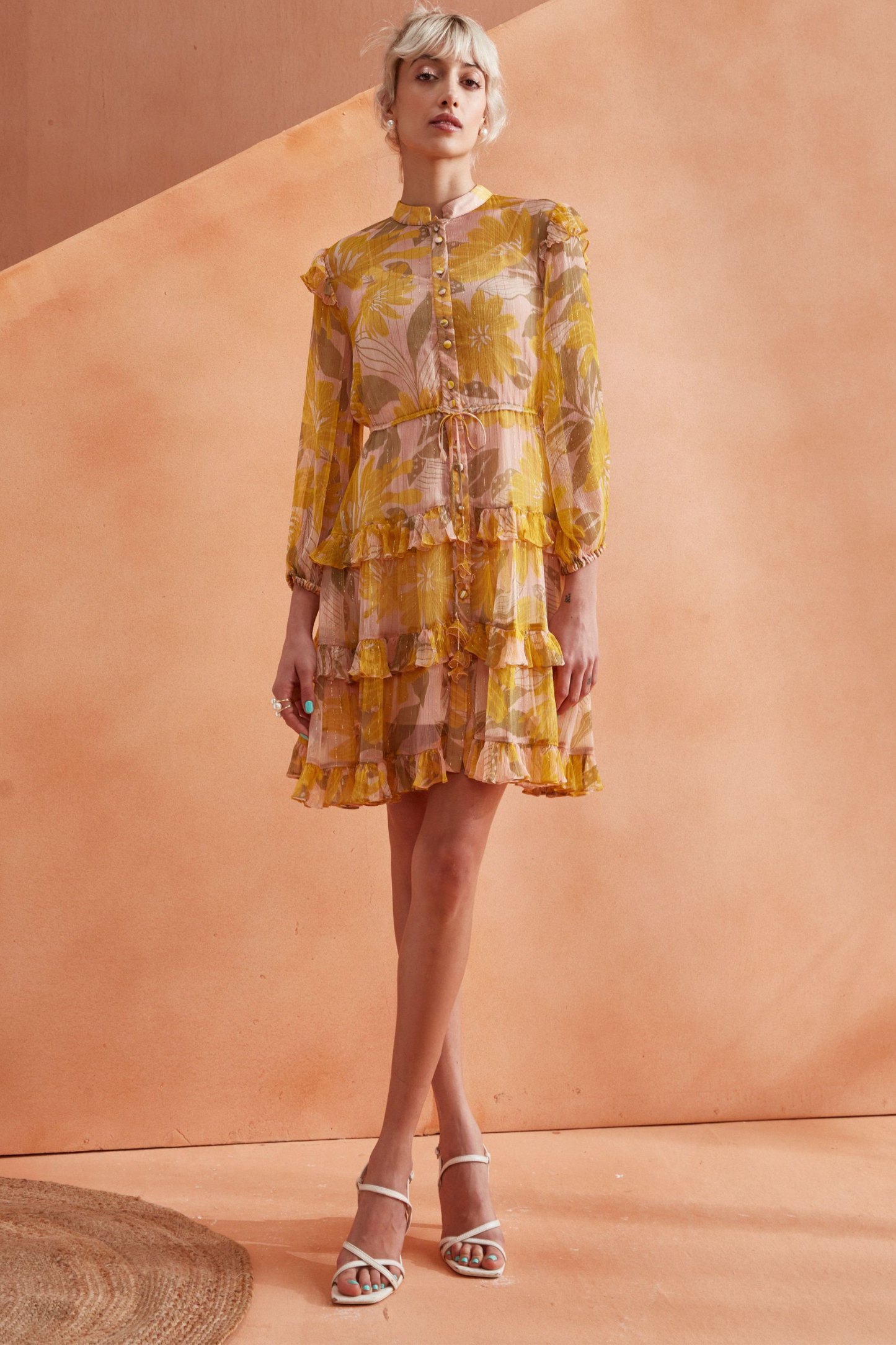 Harper Ruffle Dress (Amber)