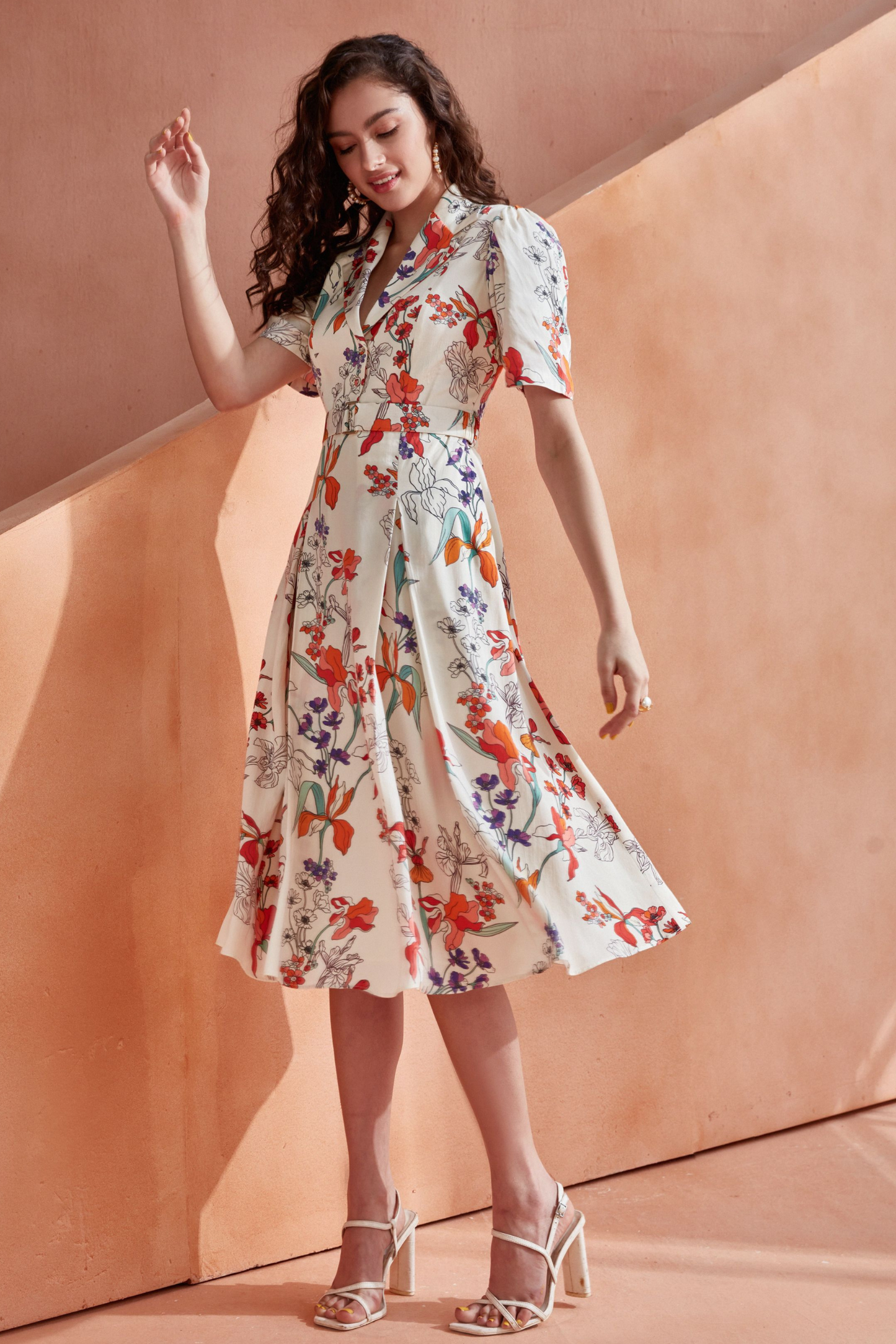 Meraki Midi Dress (Crimson)