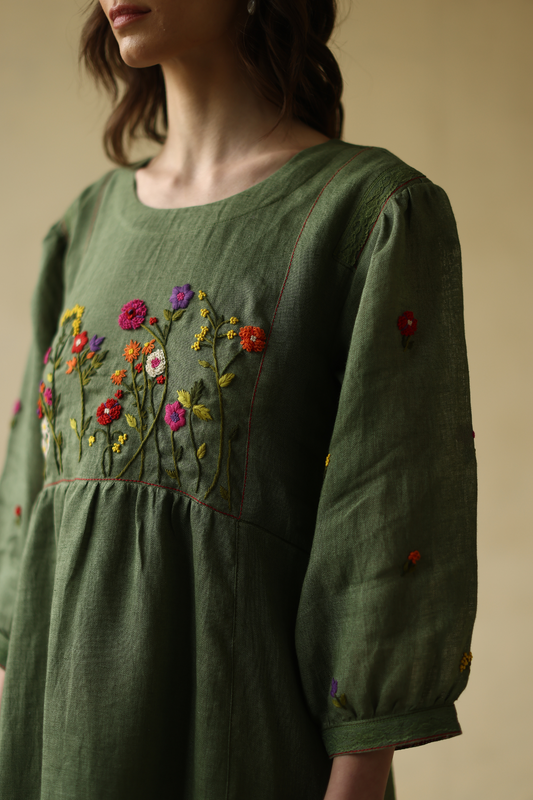 JOLLY RANCHER DRESS (FOREST GREEN)