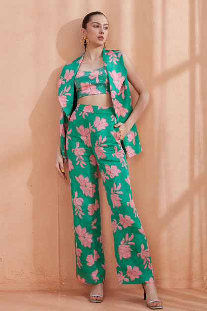 Flamingo Set with Pants (Shamrock)
