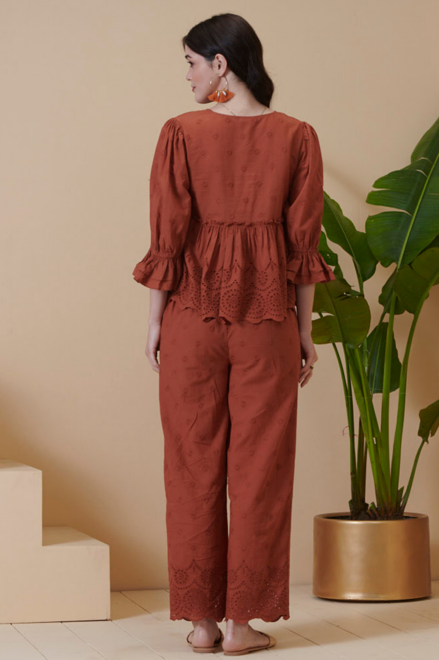 Sanstone Schiffli Co-ord Set