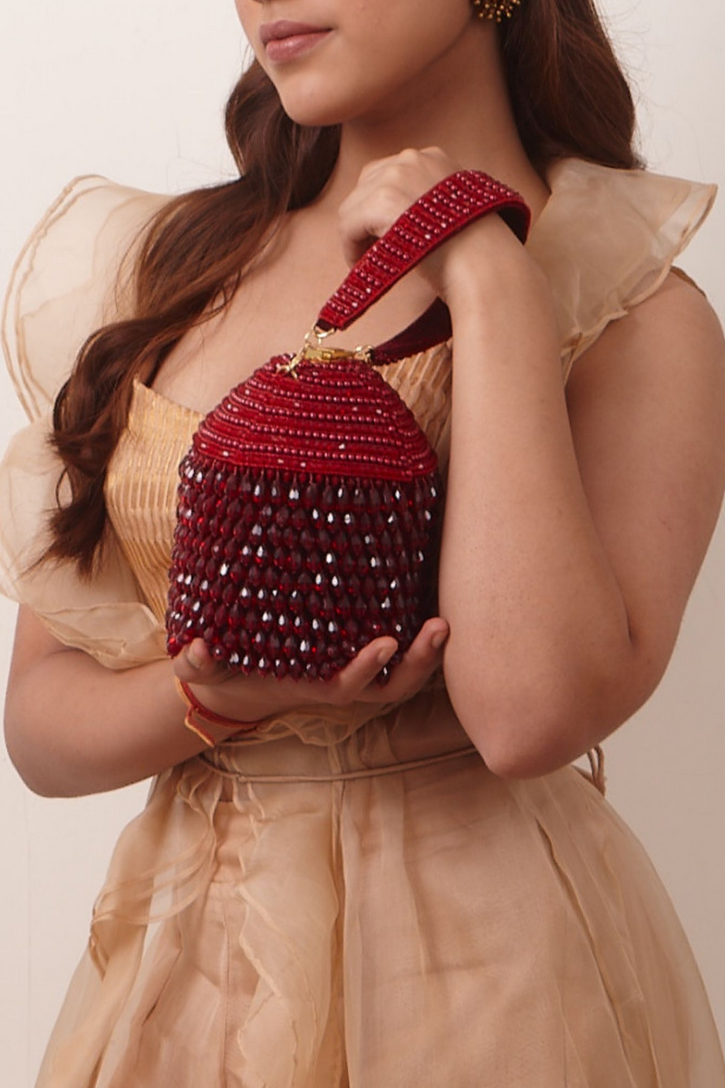 Red Starry Roohi Bucket Bag
